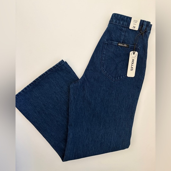 NWT Rolla's Studio Flare Jeans in Stone Organic - Picture 4 of 6